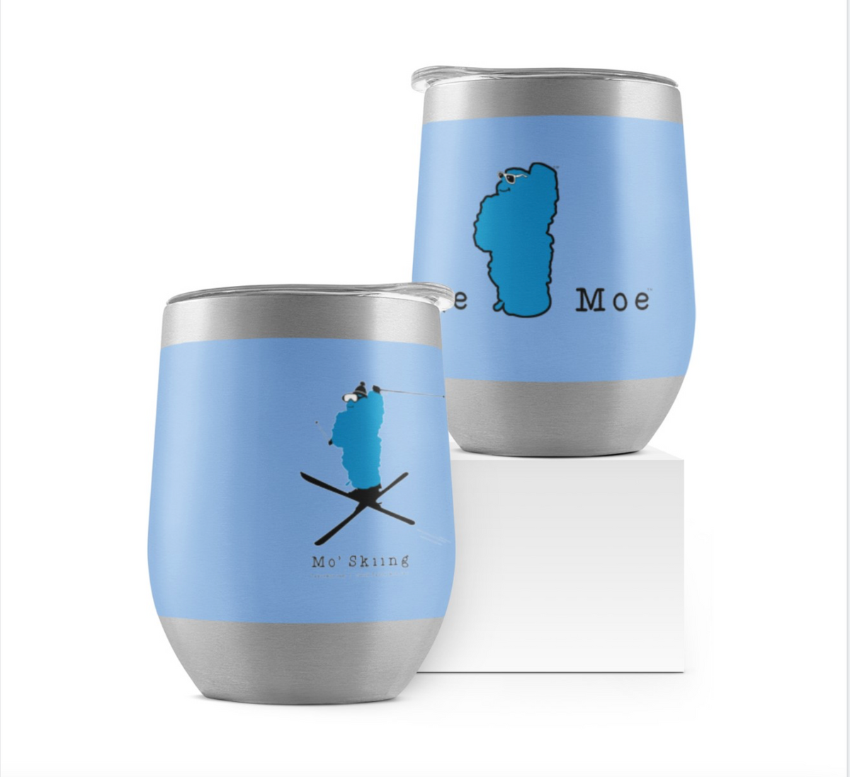 Mo' Skiing - Wine Tumbler 12oz